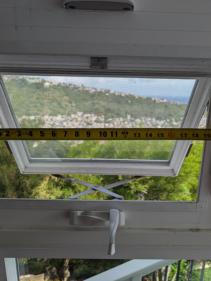 window with tape
